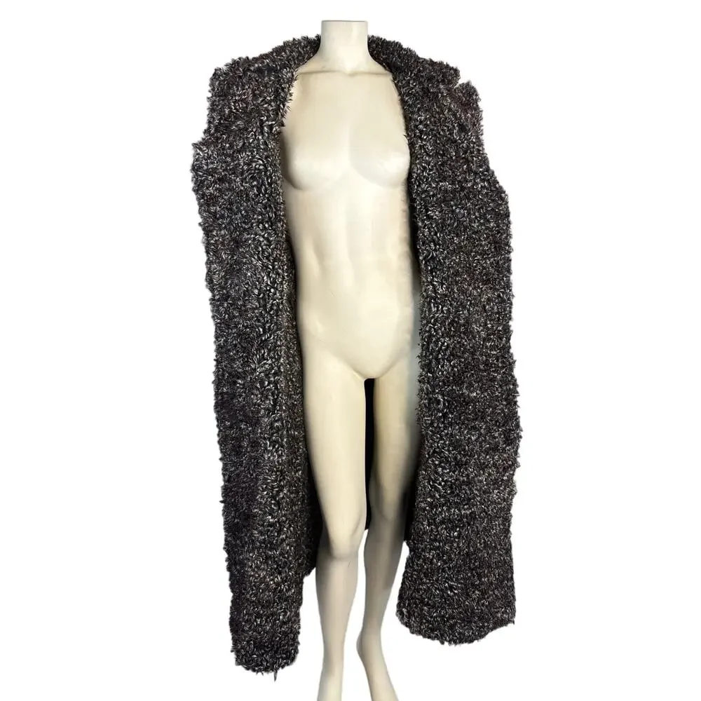 Vintage Morton & Rossi Black Leather Penny Lane Shaggy black coat NWT XL